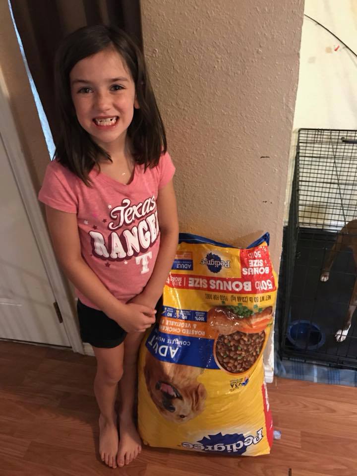 This little girl’s birthday wish helped raise 12,000 pounds of food for an animal shelter