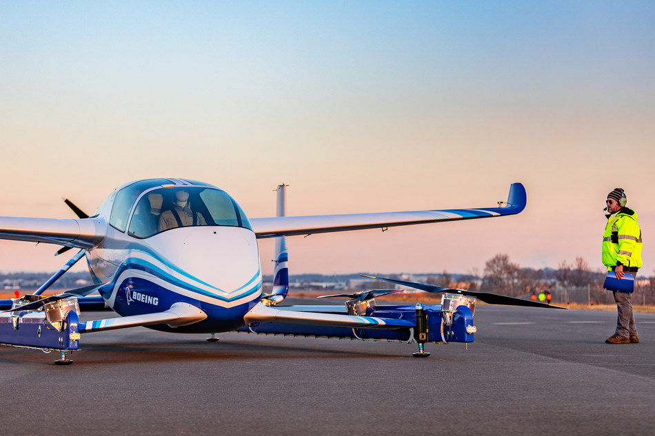 Boeing just successfully tested its first electric flying air taxi