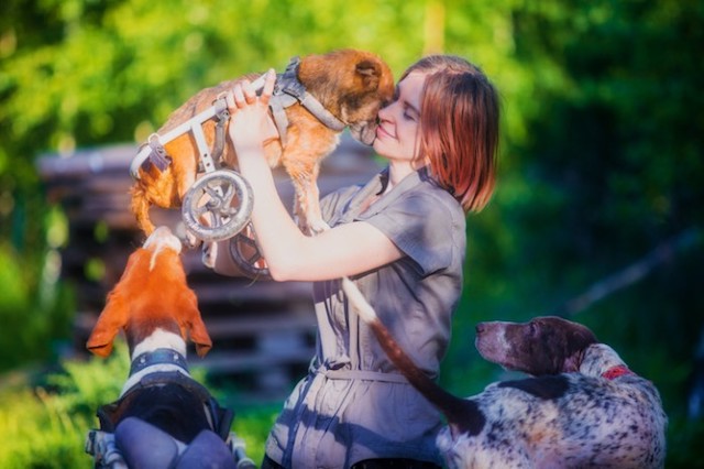 She gave up her lucrative career to take care of over 100 rescued animals