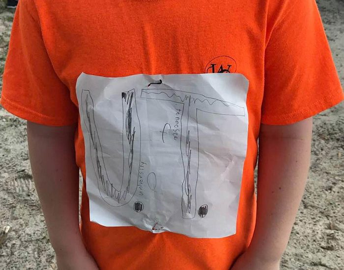 University of Tennessee makes a boy’s “U.T.”design into an official T-shirt after he gets bullied for making it