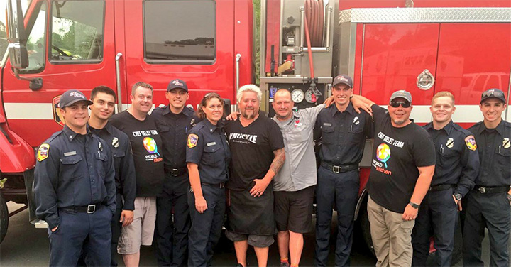 Celebrity chefs join hands to feed firefighters and evacuees in California