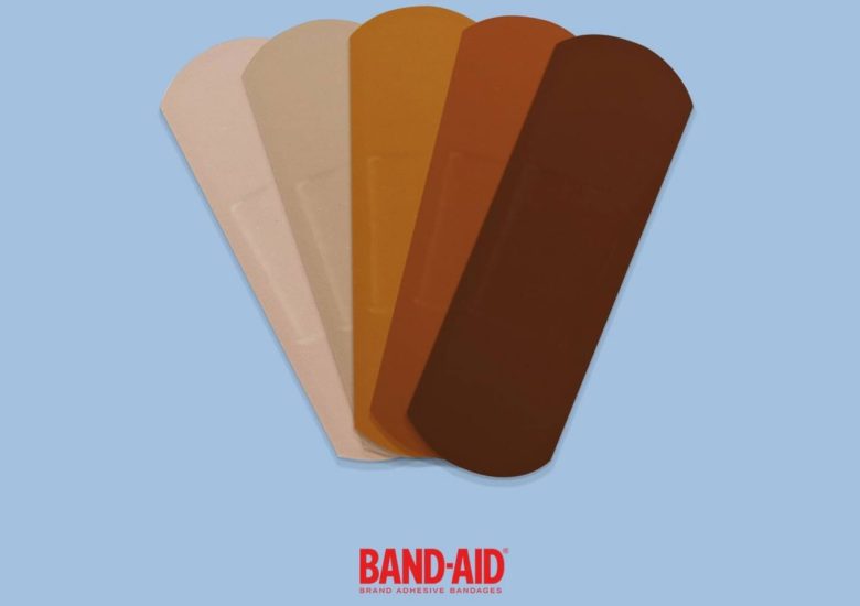 Band-aid announces its product range will include bandages with a range of skin tones